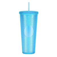 Double-layer Plastic Straw Cup Large Capacity Creative 710ml Cup Portable Cup sku image 15