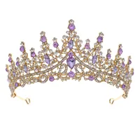 New Retro Luxury Full Diamond Alloy Crown Wedding Dress Wholesale Nihaowholesale sku image 4