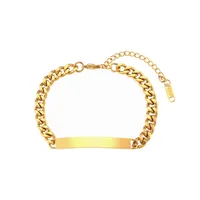 Retro Geometric Stainless Steel Bracelets Stainless Steel Id Bracelets sku image 1