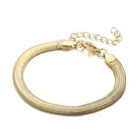 Fashion Geometric Titanium Steel 18K Gold Plated Bracelets In Bulk sku image 17