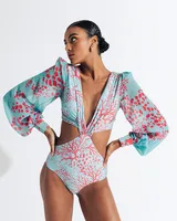 Women's One-pieces Long Sleeve Blouses Vacation Printing sku image 11