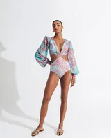 Women's One-pieces Long Sleeve Blouses Vacation Printing main image 4