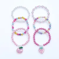 Cute  Cat Strawberry Plastic Beaded Girl's Bracelets main image 2