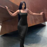 Women's Pencil Skirt Streetwear Collarless Splicing Backless Solid Color Maxi Long Dress Holiday main image 5