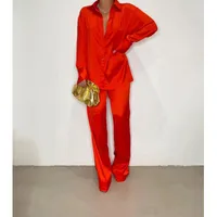 Casual Women'S Fashion Solid Color Polyester Front Button Pants Sets Pants Sets main image 4