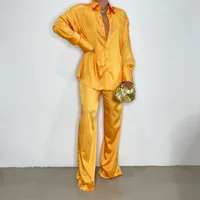 Casual Women'S Fashion Solid Color Polyester Front Button Pants Sets Pants Sets main image 6