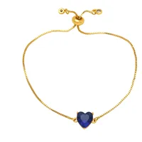 Fashion Heart Shape Copper Bracelets Gold Plated Zircon Copper Bracelets main image 3