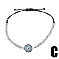 Fashion Eye Copper Bracelets Inlay Zircon Copper Bracelets sku image 2