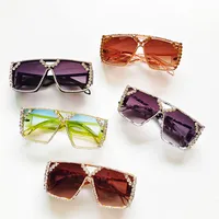 Unisex Fashion Geometric Pc Square Diamond Sunglasses main image 1