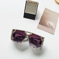 Unisex Fashion Geometric Pc Square Diamond Sunglasses sku image 4
