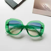 Casual Geometric Uv400 Resin Oval Frame Full Frame Women's Sunglasses sku image 4