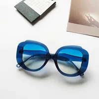 Casual Geometric Uv400 Resin Oval Frame Full Frame Women's Sunglasses sku image 5