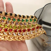 Wholesale Jewelry Retro Geometric 304 Stainless Steel Zircon 18K Gold Plated Bracelets Earrings Necklace main image 2