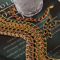 Wholesale Jewelry Retro Geometric 304 Stainless Steel Zircon 18K Gold Plated Bracelets Earrings Necklace main image 4