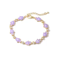 Fashion Geometric Devil's Eye  Copper Bracelets Zircon Copper Bracelets main image 2