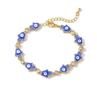 Fashion Geometric Devil's Eye  Copper Bracelets Zircon Copper Bracelets main image 5