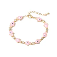 Fashion Geometric Devil's Eye  Copper Bracelets Zircon Copper Bracelets sku image 7