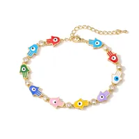 Fashion Geometric Devil's Eye  Copper Bracelets Zircon Copper Bracelets sku image 4
