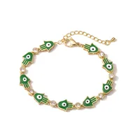 Fashion Geometric Devil's Eye  Copper Bracelets Zircon Copper Bracelets sku image 3