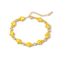 Fashion Geometric Devil's Eye  Copper Bracelets Zircon Copper Bracelets sku image 2