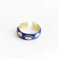 Fashion Devil's Eye Copper Open Ring Plating Copper Rings sku image 3