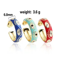 Fashion Devil's Eye Copper Open Ring Plating Copper Rings main image 5