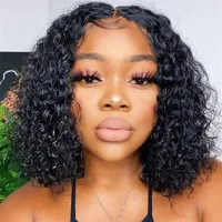 Women's Hip-hop Casual High-temperature Fiber Centre Parting Short Curly Hair Wigs main image 2