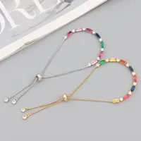 Retro Geometric Copper Zircon Bracelets In Bulk main image 4