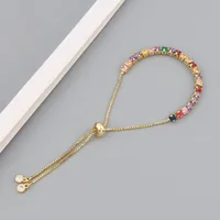 Retro Geometric Copper Zircon Bracelets In Bulk main image 3