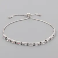 Retro Geometric Copper Zircon Bracelets In Bulk sku image 7