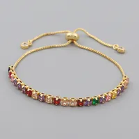 Retro Geometric Copper Zircon Bracelets In Bulk sku image 14