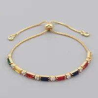 Retro Geometric Copper Zircon Bracelets In Bulk sku image 10
