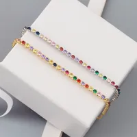 Retro Geometric Copper Zircon Bracelets In Bulk main image 2