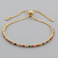 Retro Geometric Copper Zircon Bracelets In Bulk sku image 1