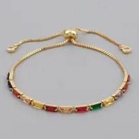 Retro Geometric Copper Zircon Bracelets In Bulk sku image 12