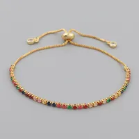 Retro Geometric Copper Zircon Bracelets In Bulk sku image 4