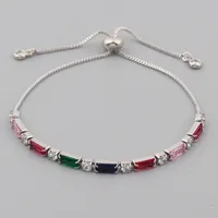 Retro Geometric Copper Zircon Bracelets In Bulk sku image 11