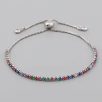 Retro Geometric Copper Zircon Bracelets In Bulk sku image 5