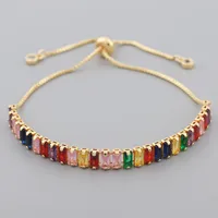 Retro Geometric Copper Zircon Bracelets In Bulk sku image 8