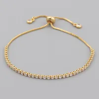 Retro Geometric Copper Zircon Bracelets In Bulk sku image 3