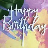 Letter Arylic Party Cake Inserting Card Cake Decorating Supplies sku image 5