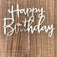 Letter Arylic Party Cake Inserting Card Cake Decorating Supplies sku image 4