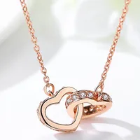 925 Sterling Silver Zircon Heart Shape Pendant Necklace main image 2