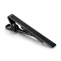 Tie Clip Copper Stainless Steel Electrophoresis Color Navy Blue Dark Blue Men's Silver Black And Golden Gift Box sku image 3