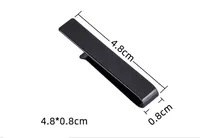 Tie Clip Copper Stainless Steel Electrophoresis Color Navy Blue Dark Blue Men's Silver Black And Golden Gift Box main image 4