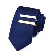 Tie Clip Copper Stainless Steel Electrophoresis Color Navy Blue Dark Blue Men's Silver Black And Golden Gift Box main image 5