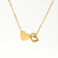 Simple Style Letter Heart Shape Copper Necklace In Bulk sku image 6