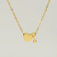 Simple Style Letter Heart Shape Copper Necklace In Bulk sku image 8