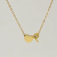Simple Style Letter Heart Shape Copper Necklace In Bulk sku image 14