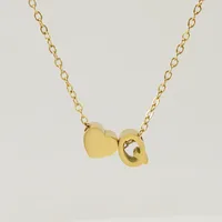Simple Style Letter Heart Shape Copper Necklace In Bulk sku image 15